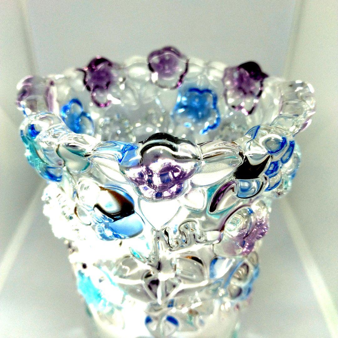 新品ParisVetoroエッチングカボションクリスタル花瓶花器江戸切子薩摩切子