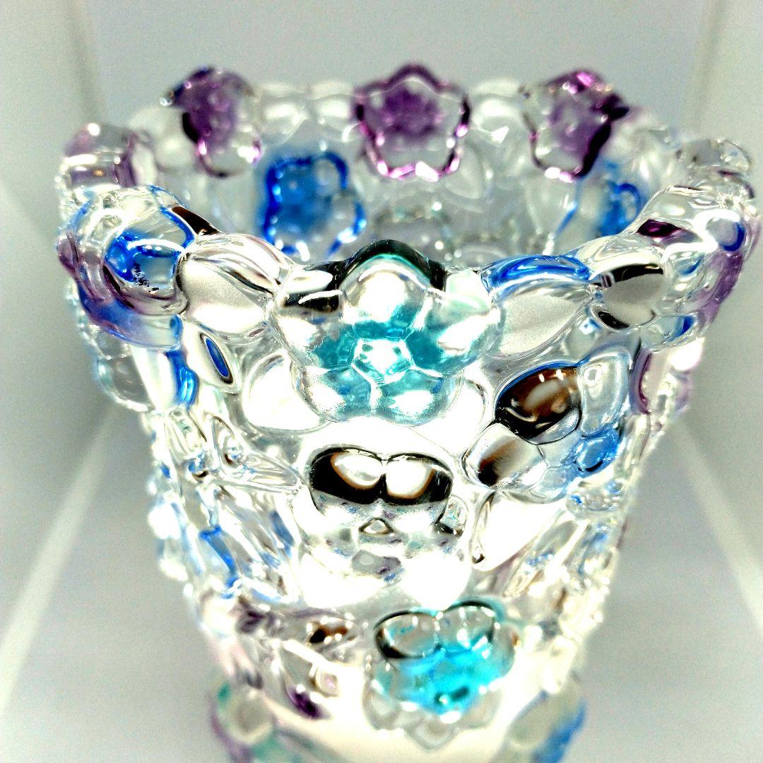 新品ParisVetoroエッチングカボションクリスタル花瓶花器江戸切子薩摩切子