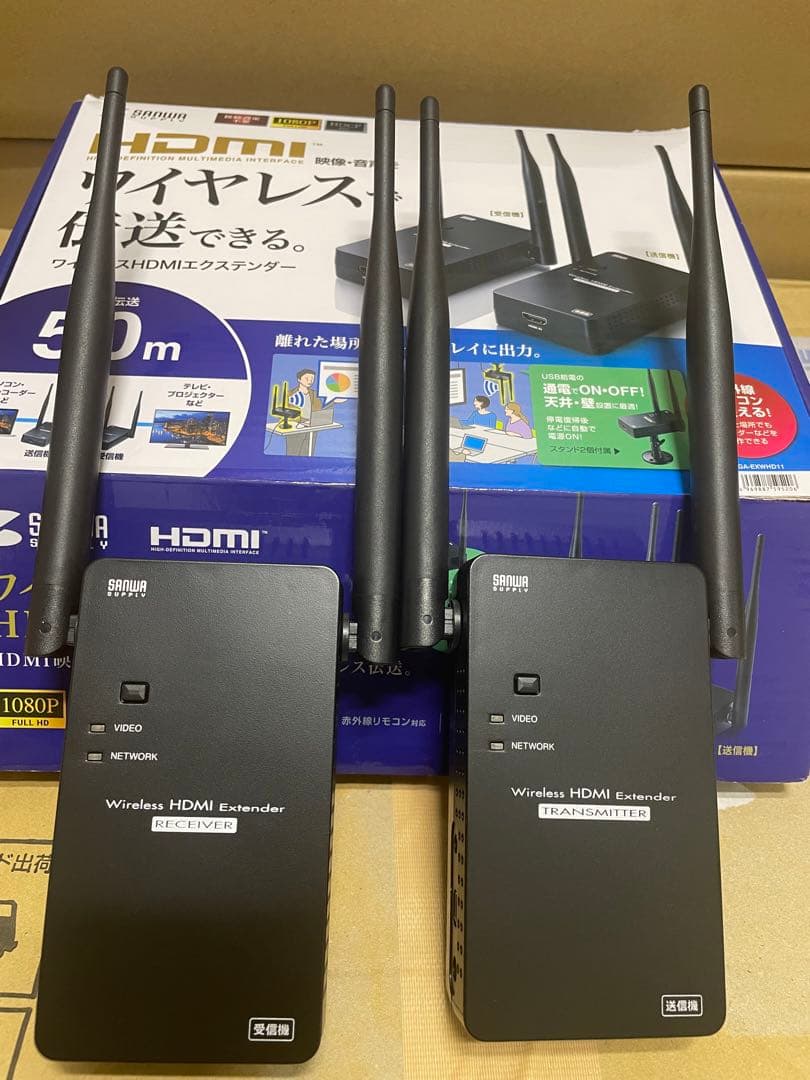 SanwaワイヤレスHDMIエクステンダー 50m