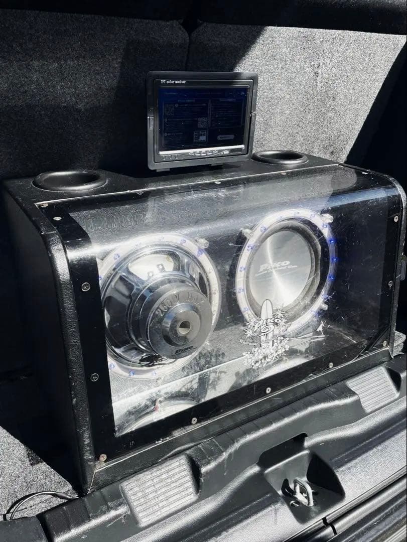 Piko 年代物ウーファー8inch LEDネオン風リング付き ターミナル抜き