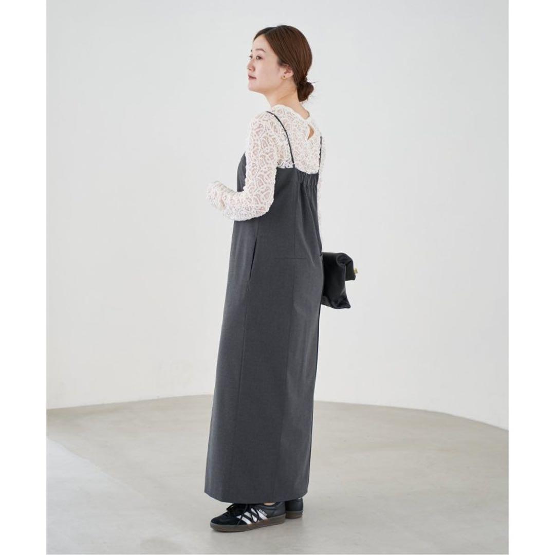 【新品未使用】IENAペイズリー ストレッチレースプルオーバー （ナチュラル）