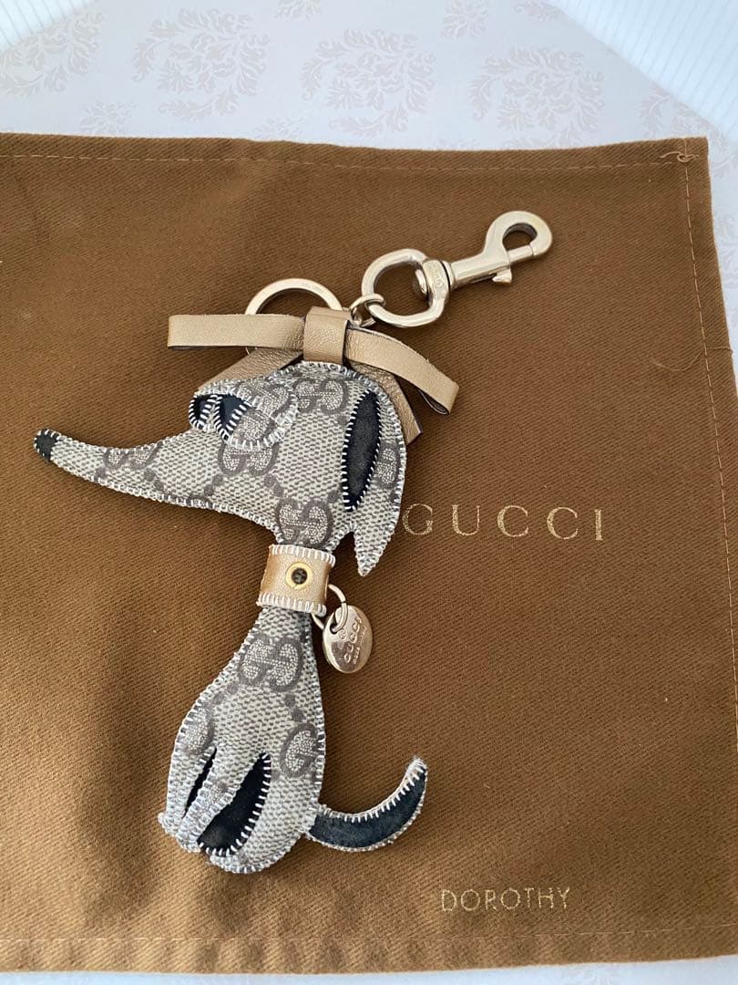 GUCCI 廃盤グッチョリ　チャーム　グレーハウンド　ドロシー