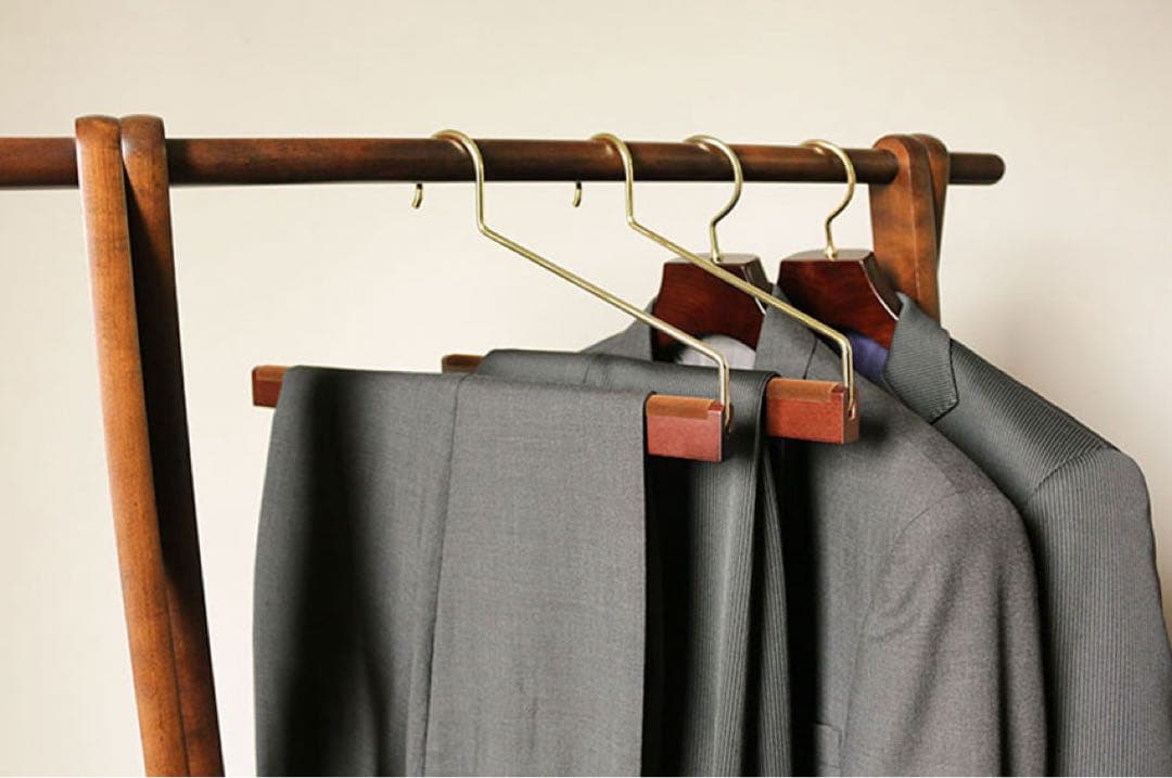 ⬛︎新品⬛︎4本セット ナカタハンガー AUT-11 スラックスハンガー スーツ