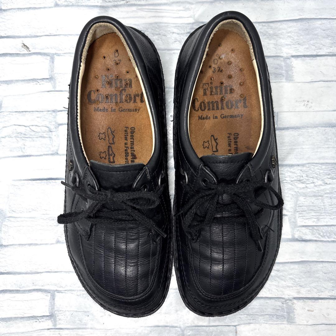 フィンコンフォート レースアップシューズ ブラック EU 37/23.5cm