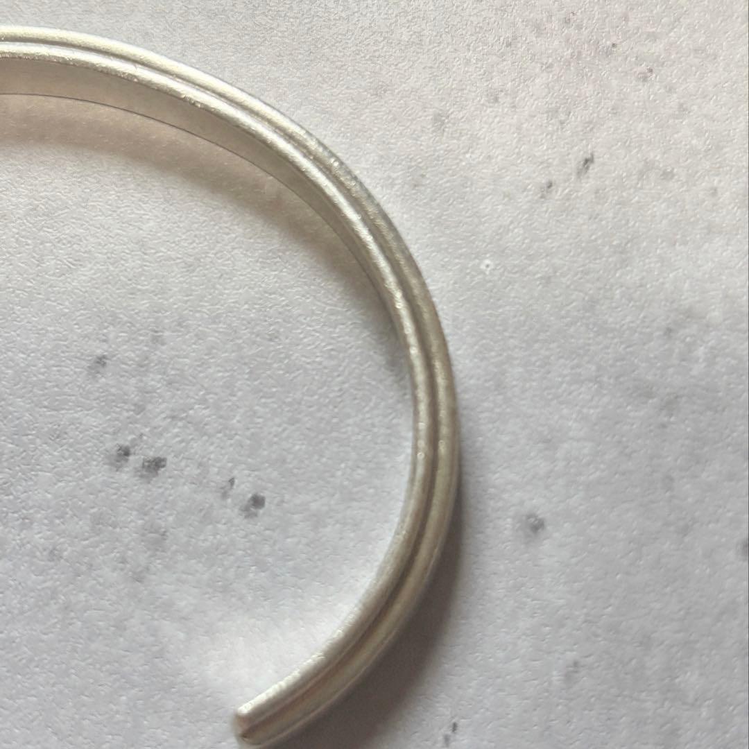 カレンシルバー カレン族 シルバーバングル 細身バングル 高純度98% シンプル