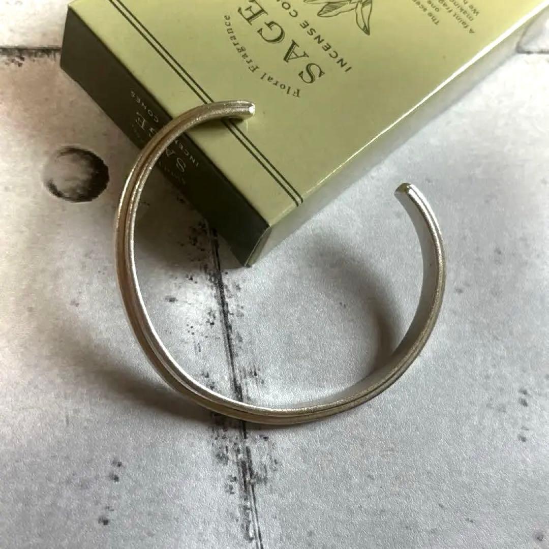 カレンシルバー カレン族 シルバーバングル 細身バングル 高純度98% シンプル