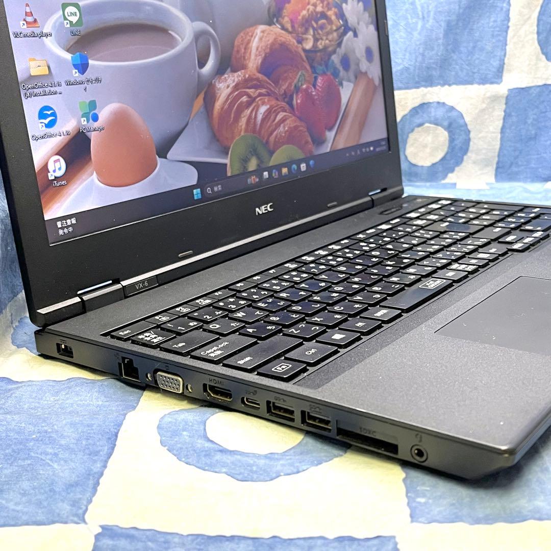 第8世代♡快適SSD +HDD☆マットな黒ノートパソコン♪カメラ付き！Win11