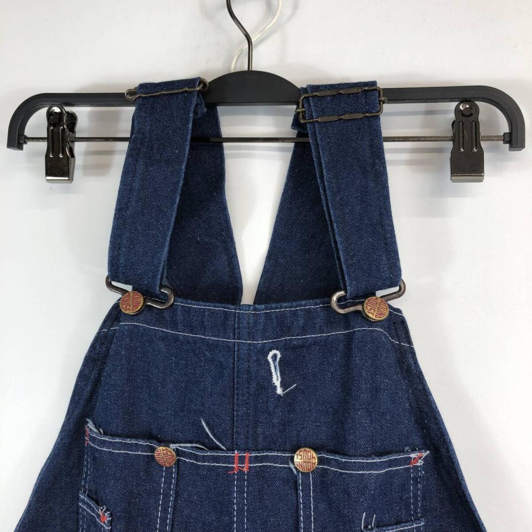 USA製 ラウンドハウス デニムオーバーオール サロペット 濃紺 W42