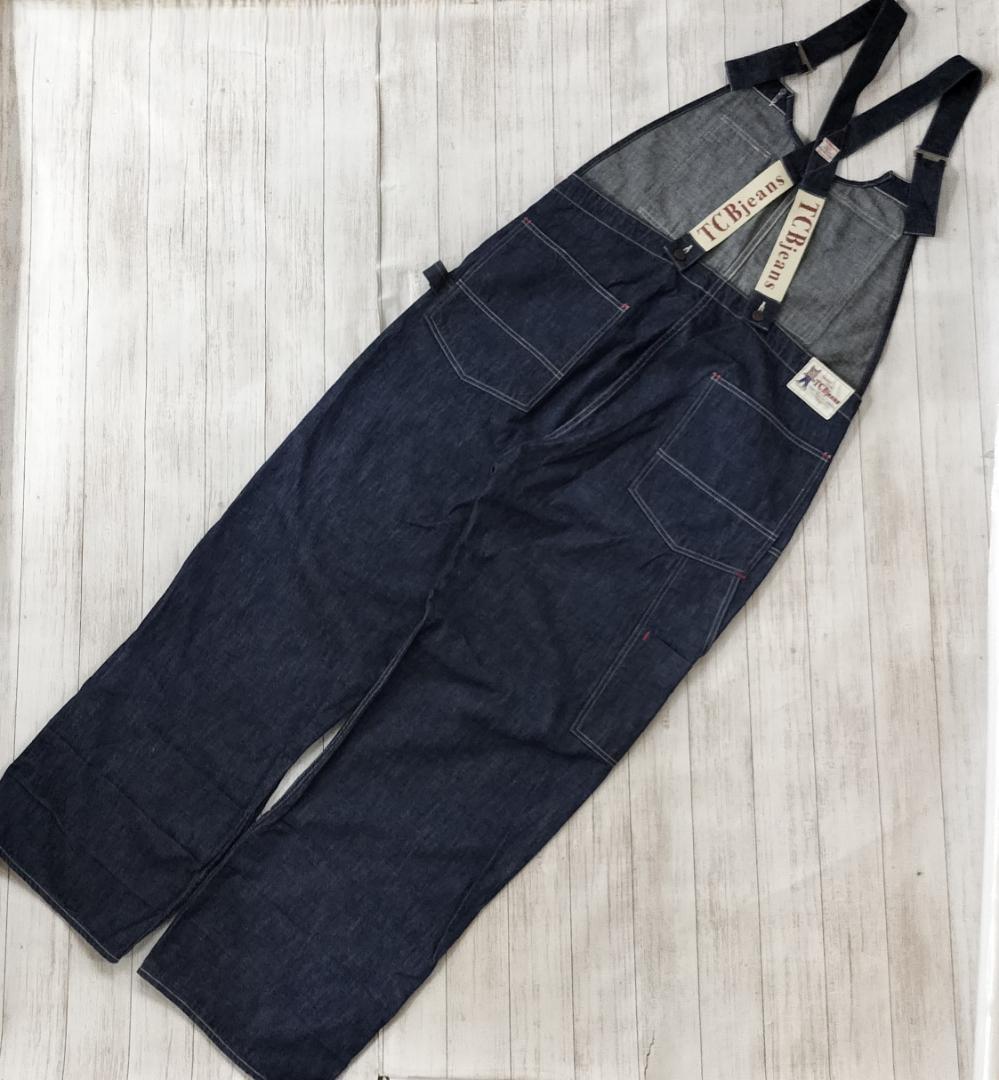 TCBジーンズ/40s復刻/タビーズオーバーオール/ビブ/英字ロゴサスペンダー