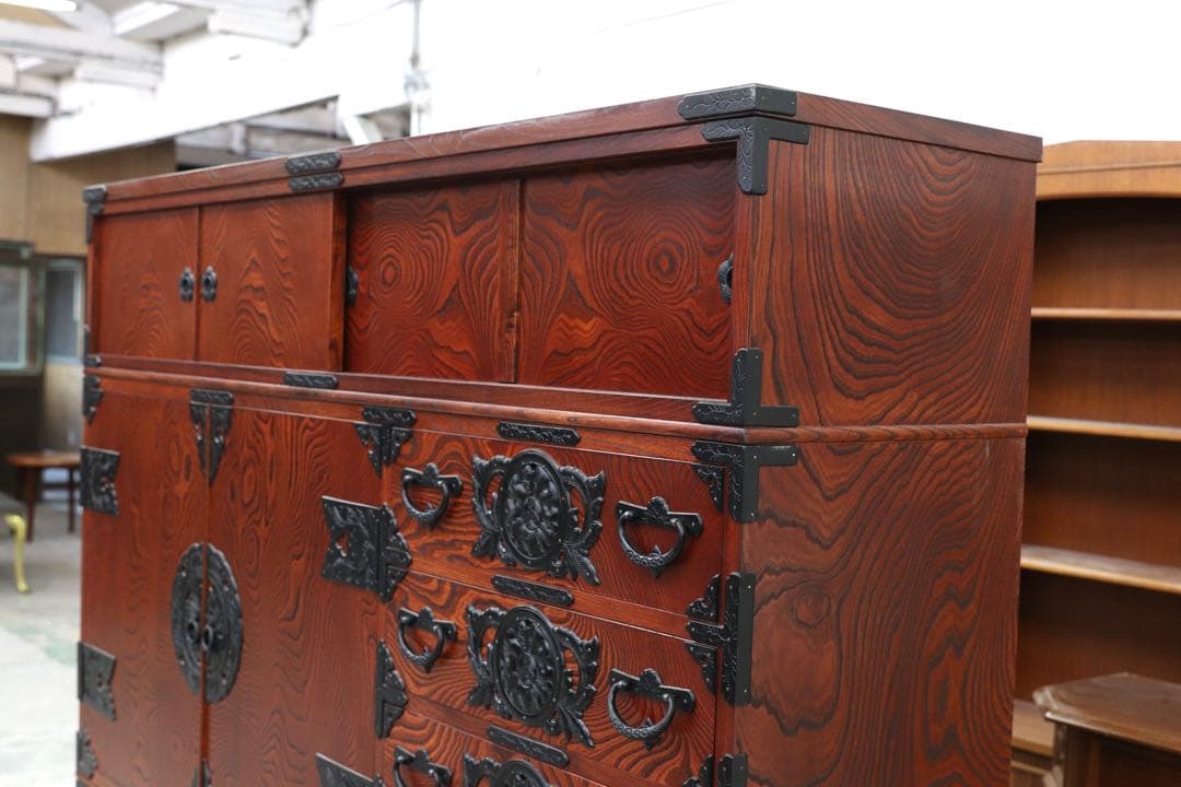 GMHN328○岩谷堂箪笥 和茶箪笥 整理箪笥 最高級 伝統工芸 箪笥 欅材 和