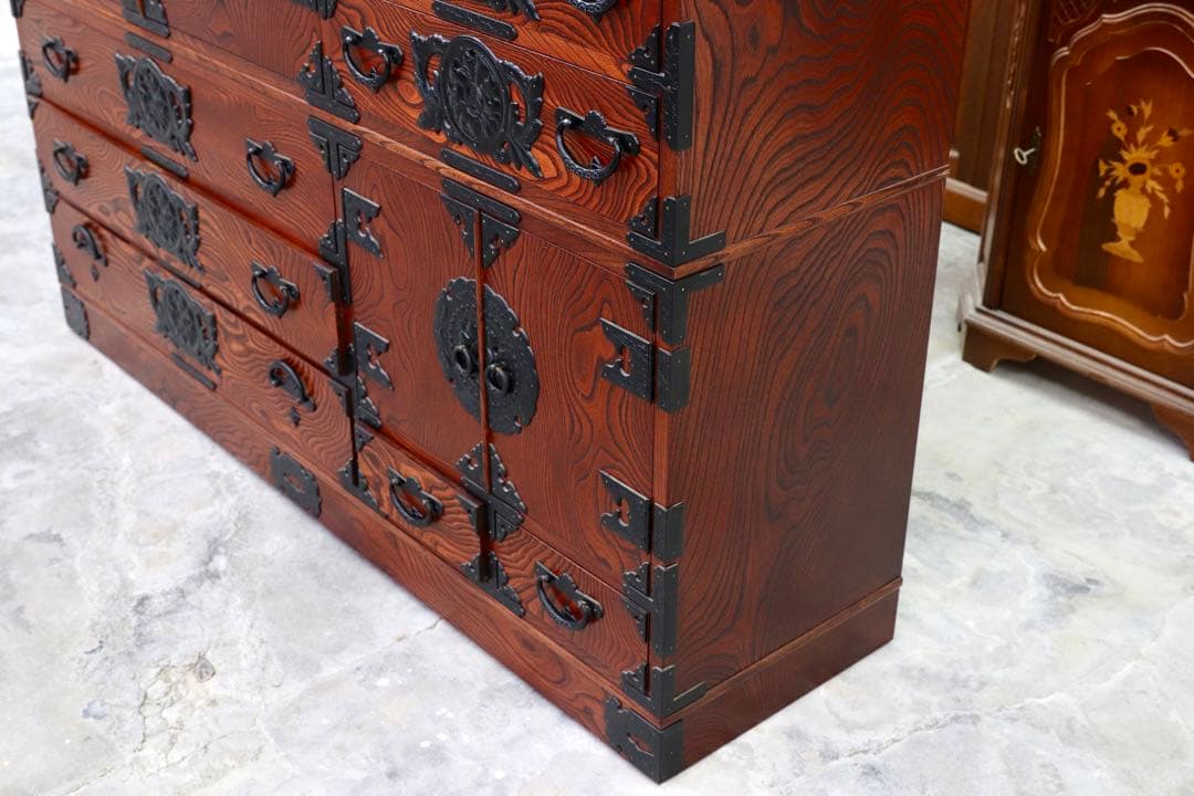 GMHN328○岩谷堂箪笥 和茶箪笥 整理箪笥 最高級 伝統工芸 箪笥 欅材 和