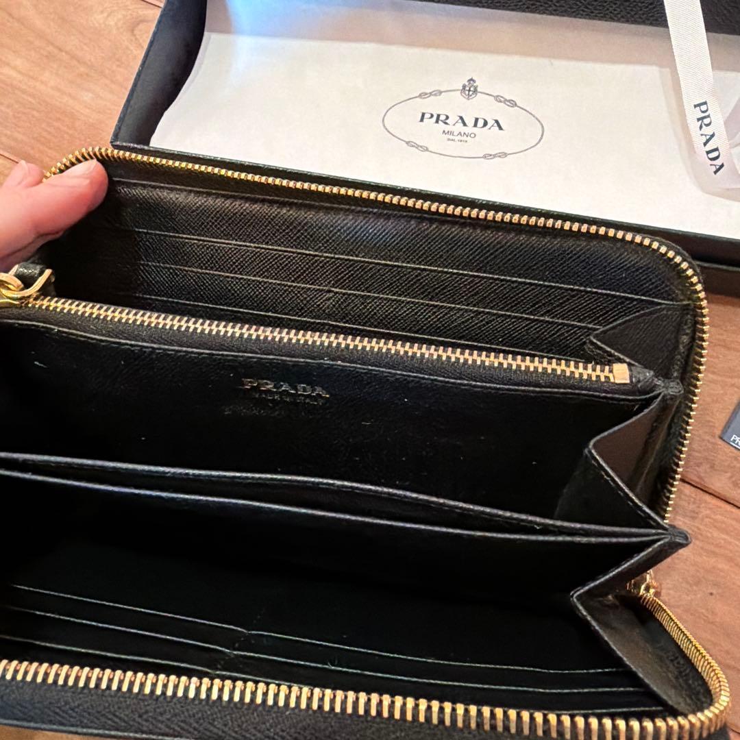 HRB　プラダ　長財布　NERO ブラック　サフィアーノ