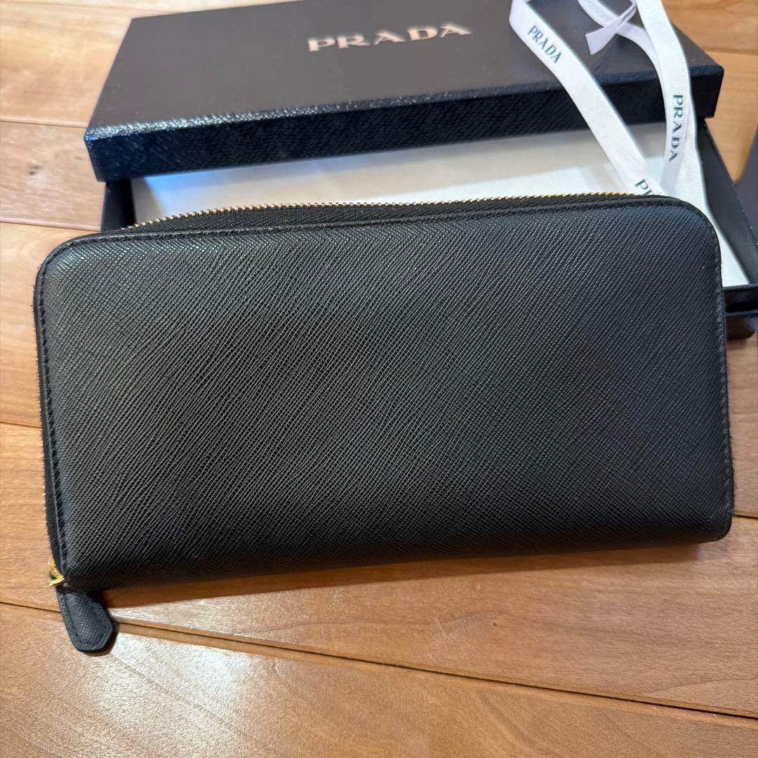 HRB　プラダ　長財布　NERO ブラック　サフィアーノ