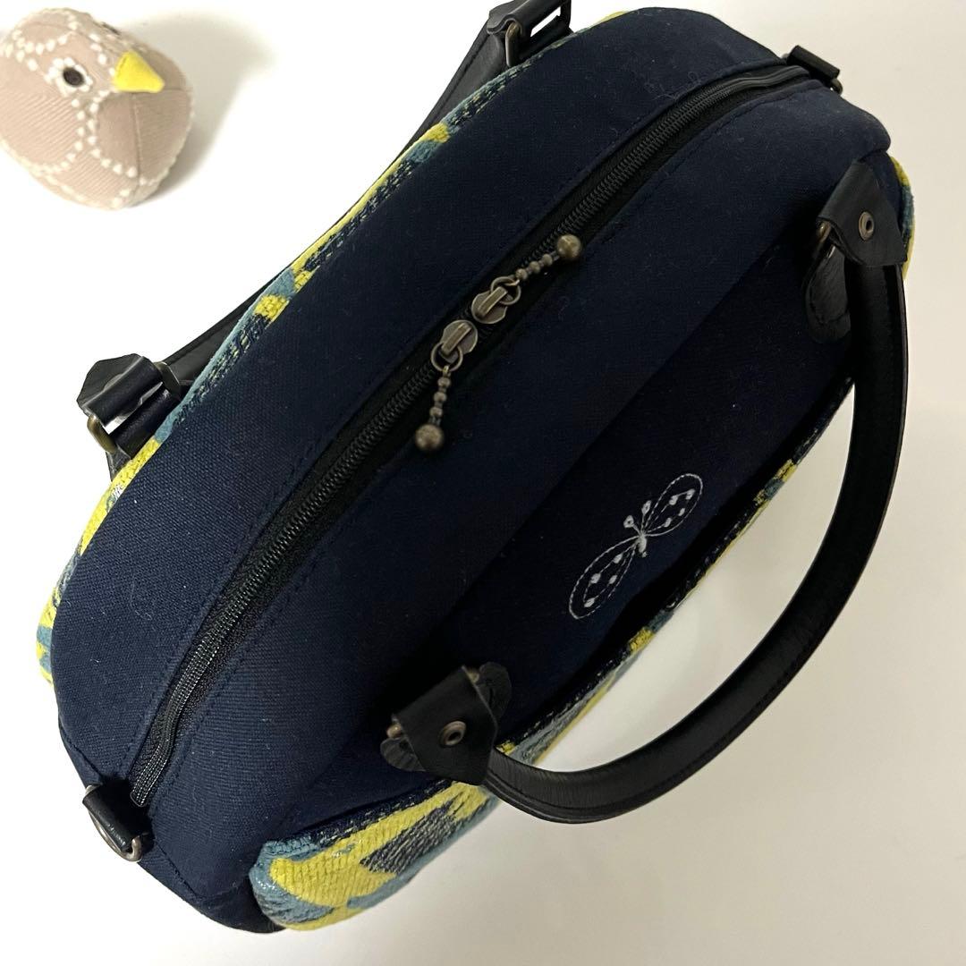 ミナペルホネン　ハンドメイドバッグ　ボストン型