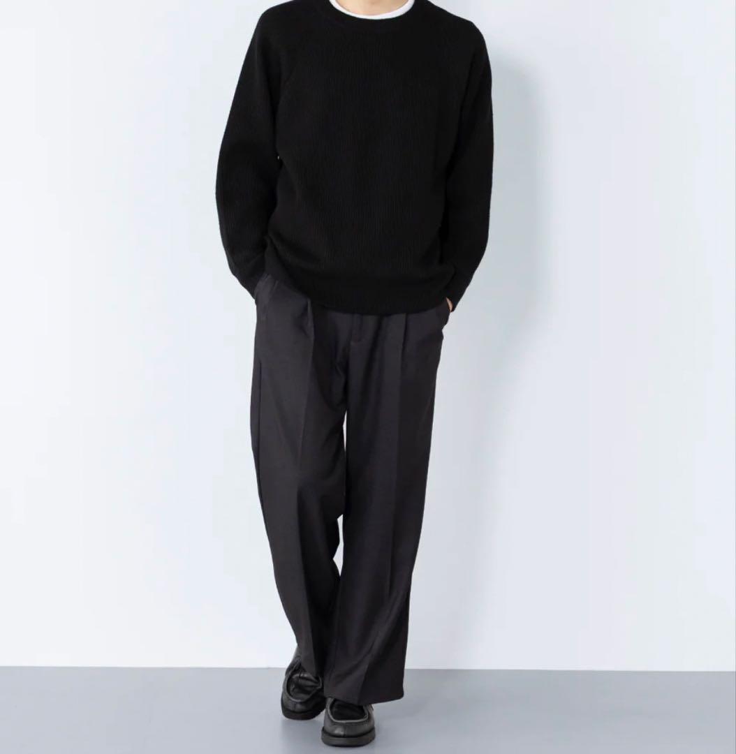 パンツ 2Tuck Wide Wool Touch Slacks S