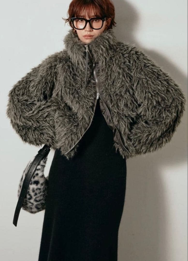 ESICA ファーブルゾン チャコールグレー