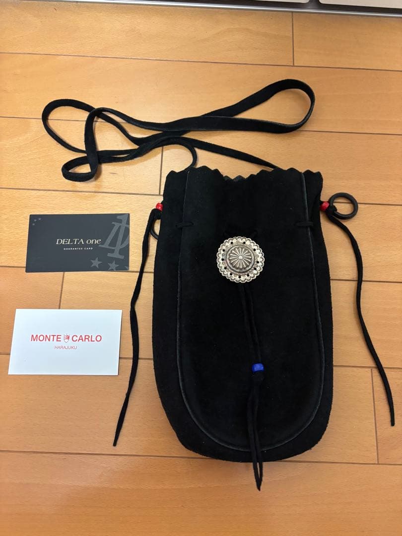 極美品 ゴローズ 巾着ポーチ Lサイズ フラワーコンチョカスタム goro’s