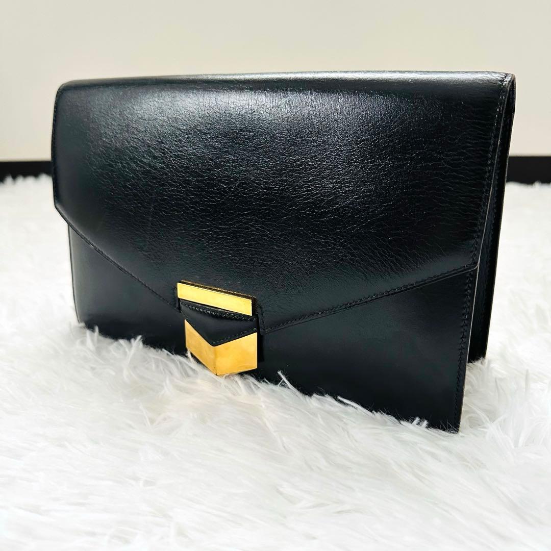 【希少】HERMES クラッチバッグ パン 黒