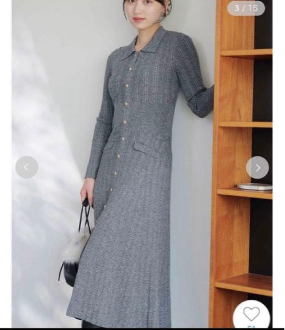 SNIDEL スナイデル フロントボタンニットワンピース