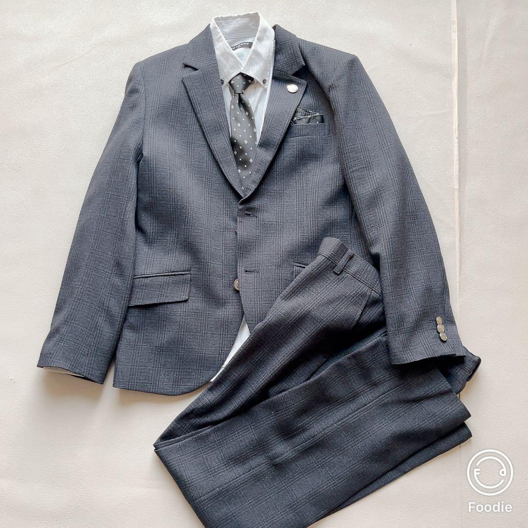 【美品】6点セットフォーマルスーツ　150cm 卒服　卒業 男の子 ネイビー