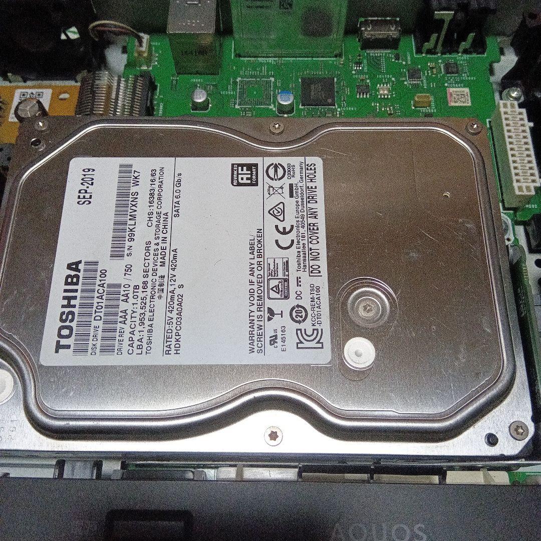 SHARP AQUOSブルーレイ BD-NW1000 HDD新同品交換第3