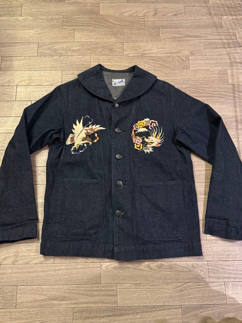 BEAMS BOY×テーラー東洋 カバーオール 刺繍 ショールカラー