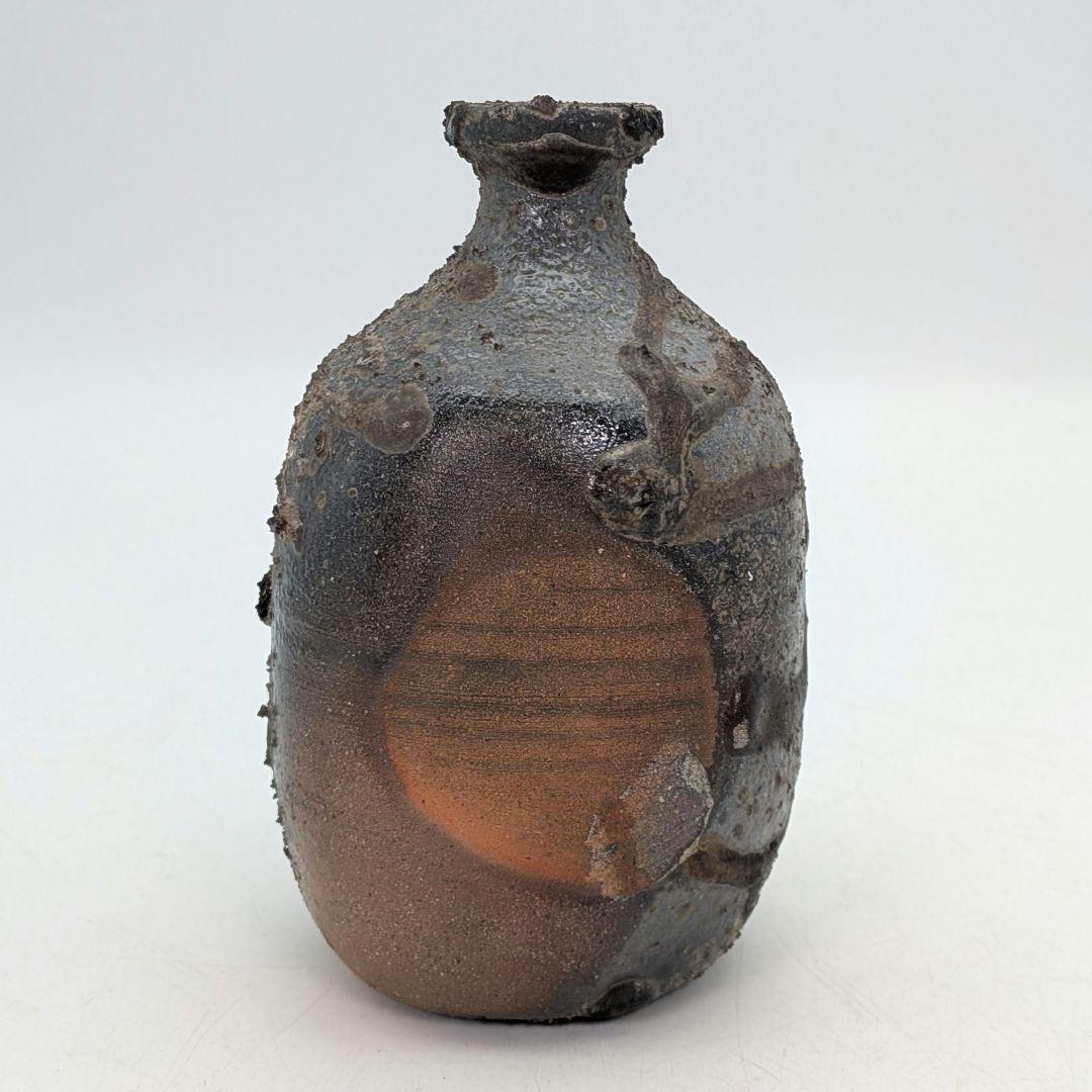 難波正己 備前焼 窯変徳利 共箱栞 酒器 食器 とっくり 一輪挿し花入 花器