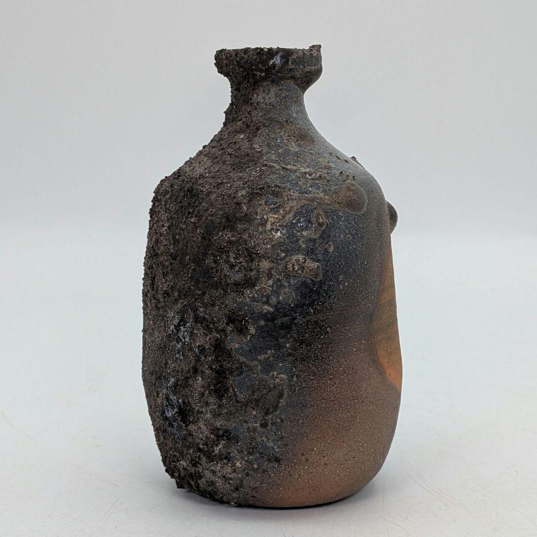 難波正己 備前焼 窯変徳利 共箱栞 酒器 食器 とっくり 一輪挿し花入 花器