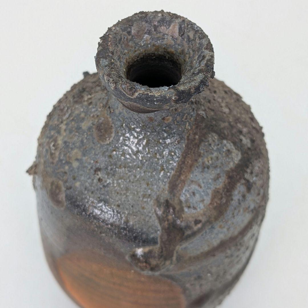 難波正己 備前焼 窯変徳利 共箱栞 酒器 食器 とっくり 一輪挿し花入 花器