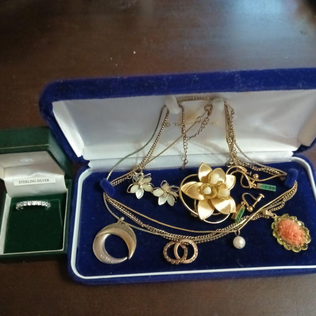 遺品生前整理アクセサリー纏め K18パールトップPierreCardin、ピアス