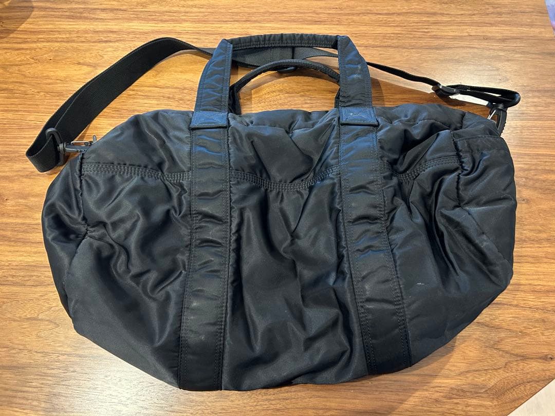 吉田カバン　PORTER ポーター　黒 ナイロン ドラムバッグ