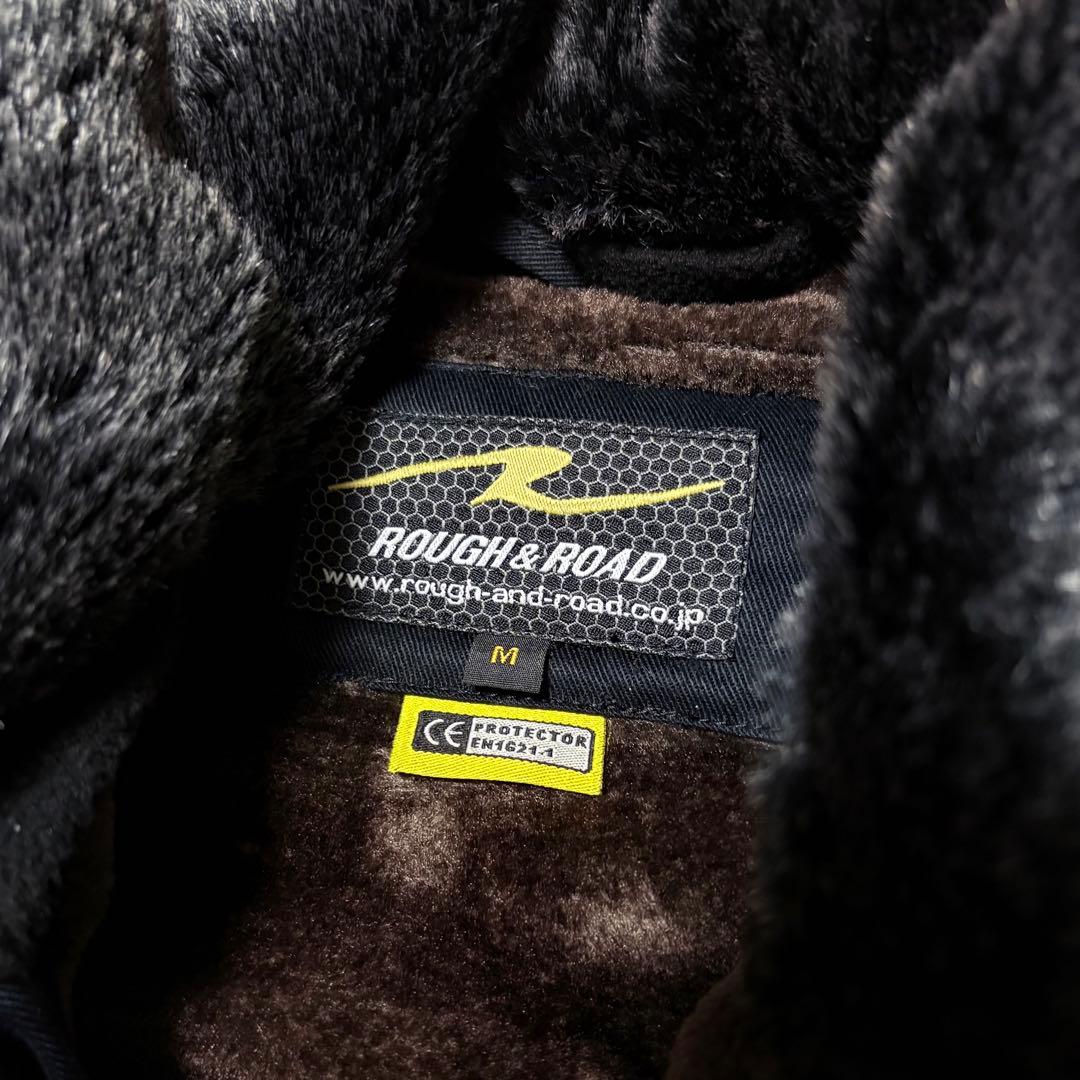 【未使用級】ラフ&ロード　ライダースジャケット　ファー裏地　刺繍　ブラック