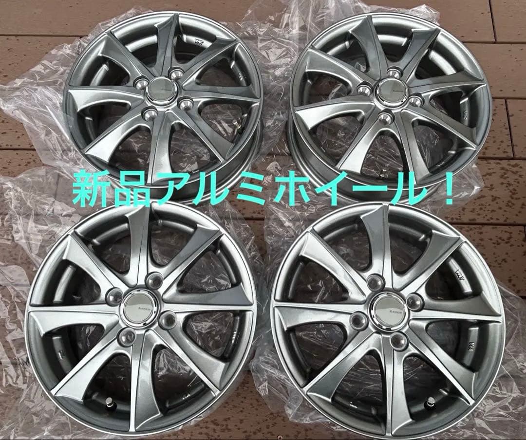 N-BOXに新品アルミホイール　レーベンBX 14㌅4.5J100-4H+45