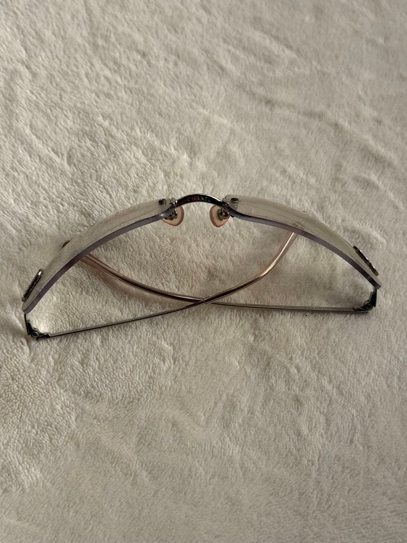 CHANEL シャネル　クリアフレームレスサングラス