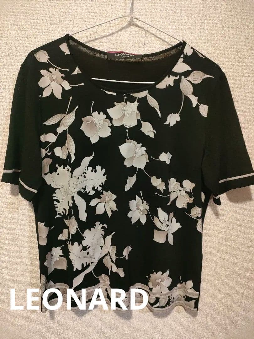 e7 超美品　LEONARD　レオナール　カットソー　　トップス　42 カンカン