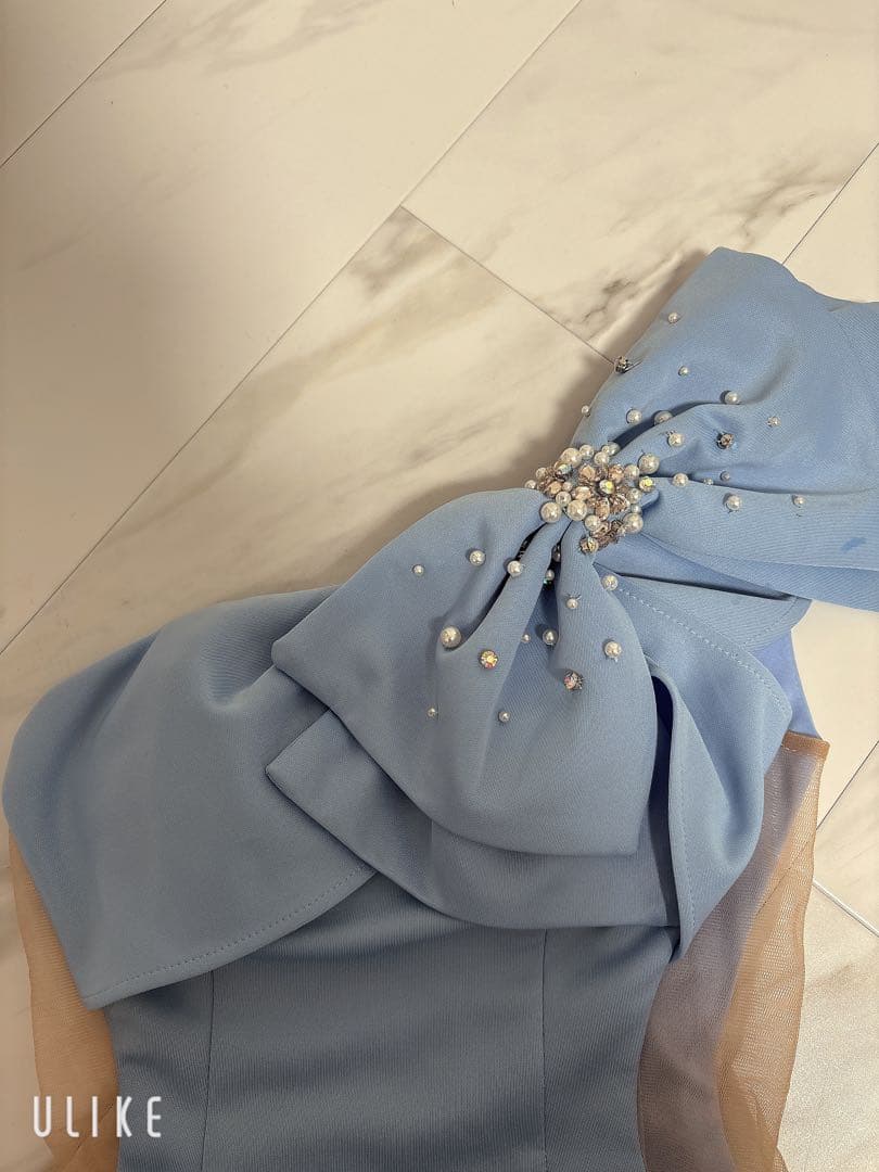 angelRワンショルダー ドレス ブルー