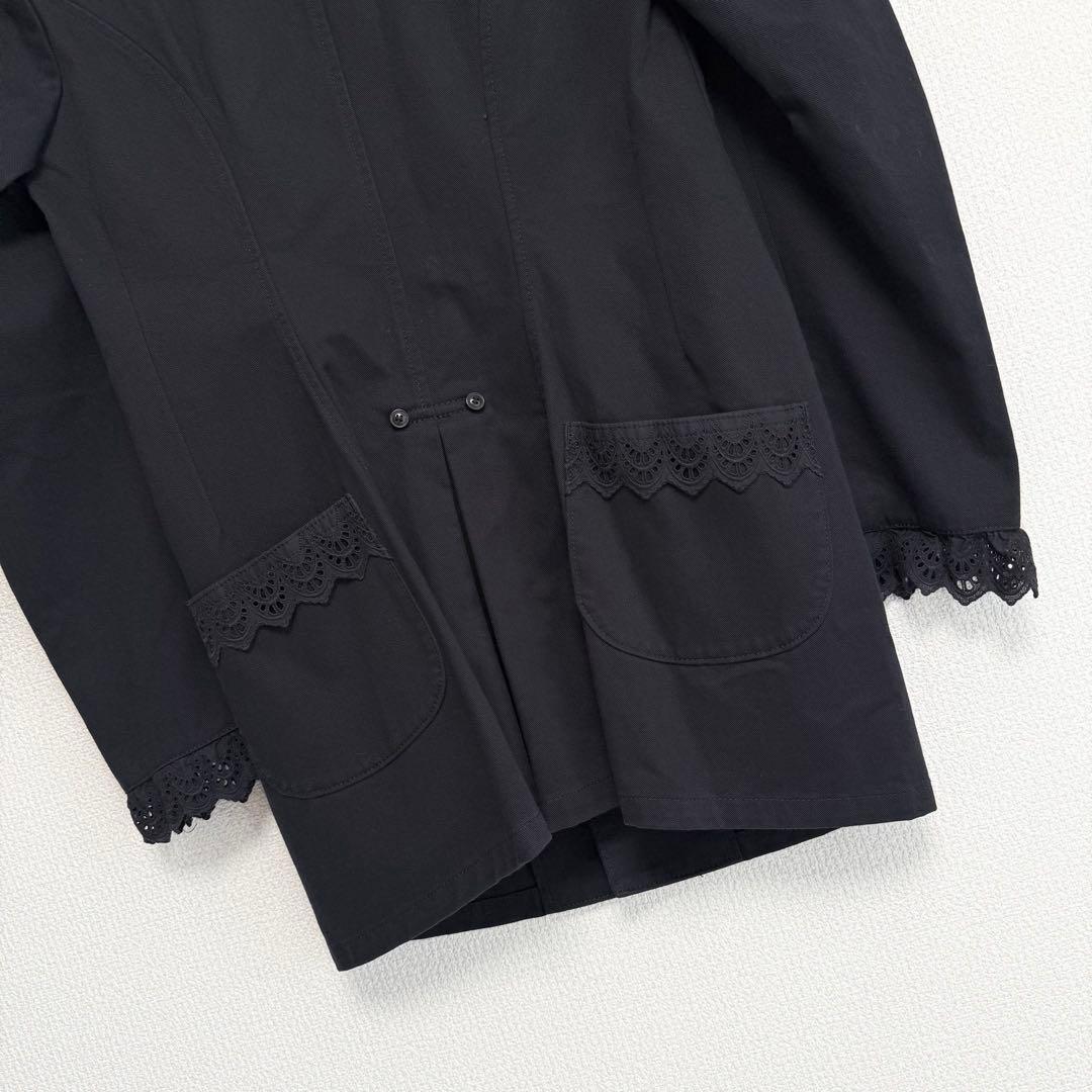 Y'S ヨウジヤマモト 袖&バッグレース装飾 オーバーサイズテーラードジャケット