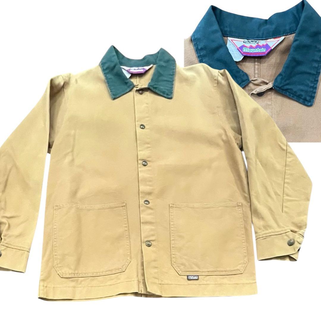 つ*し様 80sUSA製WALLSハンティングジャケットダック地 切替襟カバーオ