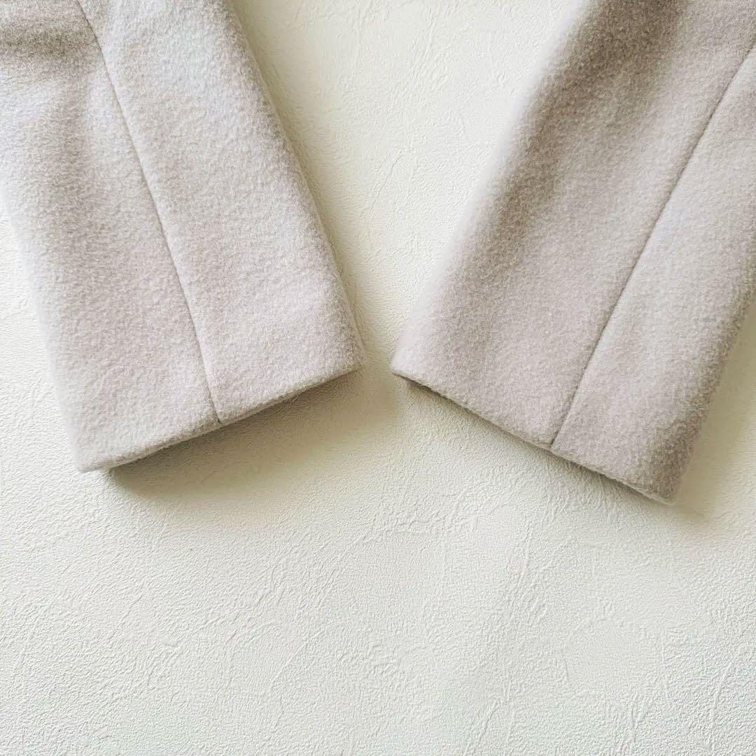 2994Z 美品 クードシャンス 現行 スタンドカラーのショート丈コート グレー