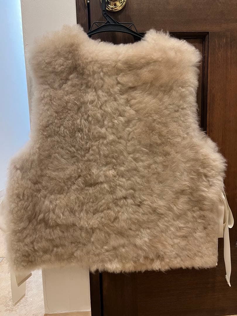 u-big ファー　ベスト　ベージュ