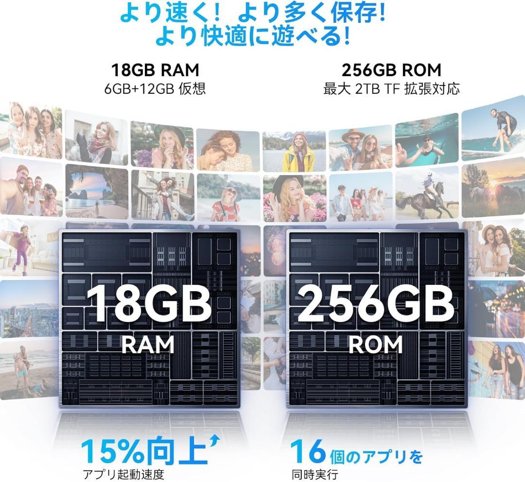 R1825-123】Android15 18GB+256GB SIMフリースマホ