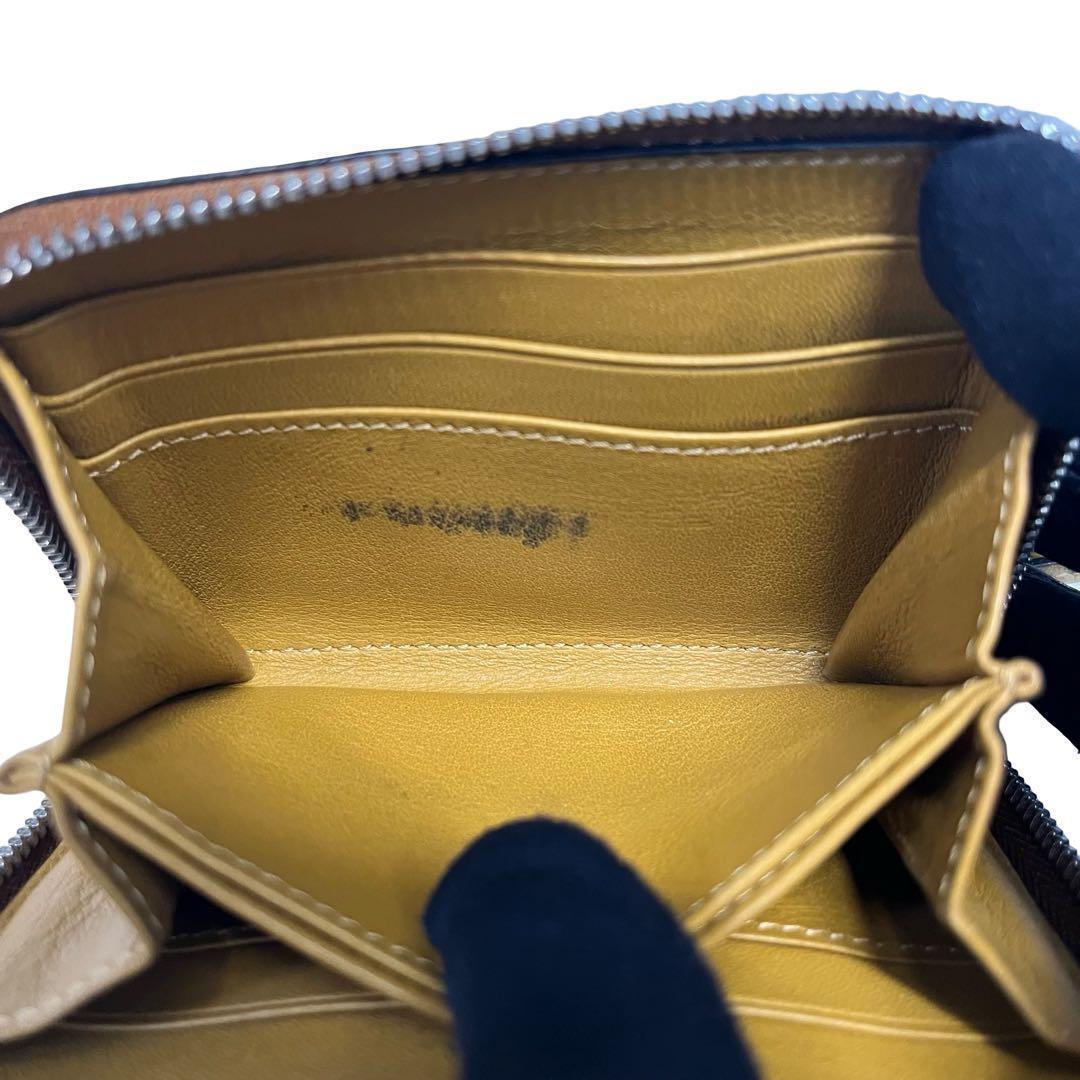 レア✨ロエベ ケース ミニ財布 ファスナー アナグラム ロゴ ブラウン