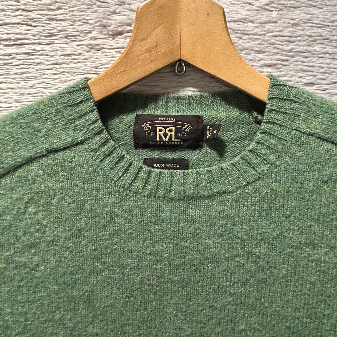 RRL ダブルアールエル　エルボーパッチウールセーター　XS ポロラルフローレン