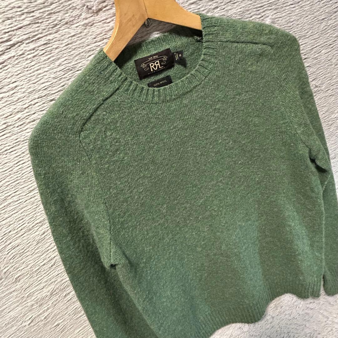 RRL ダブルアールエル　エルボーパッチウールセーター　XS ポロラルフローレン