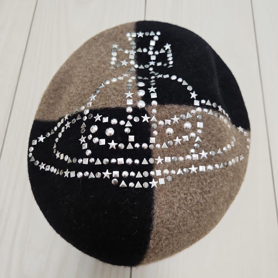 Vivienne Westwood ベレー帽 S〜M 黒/茶色