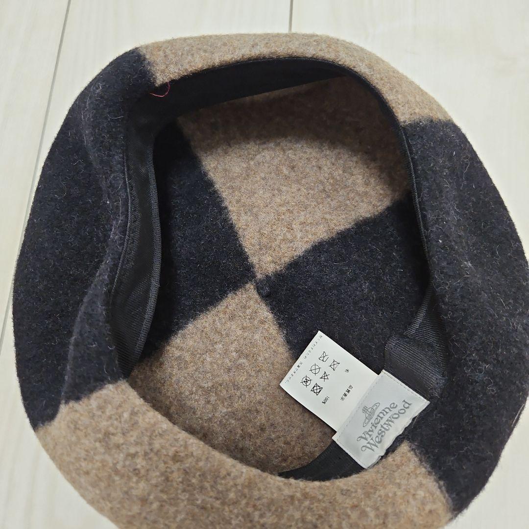 Vivienne Westwood ベレー帽 S〜M 黒/茶色