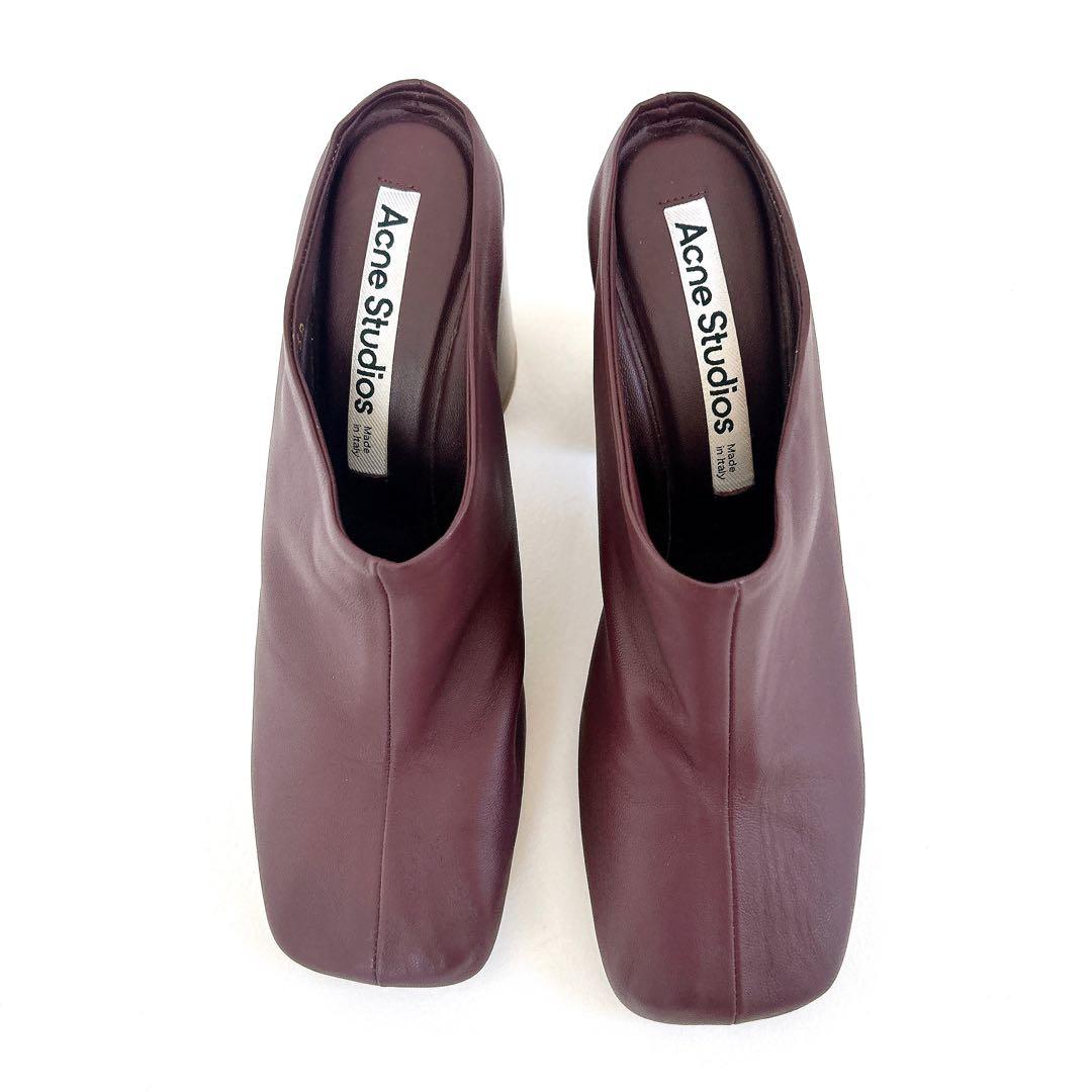 Acne Studios アクネストゥディオズ アクネ レザー ミュール ヒール