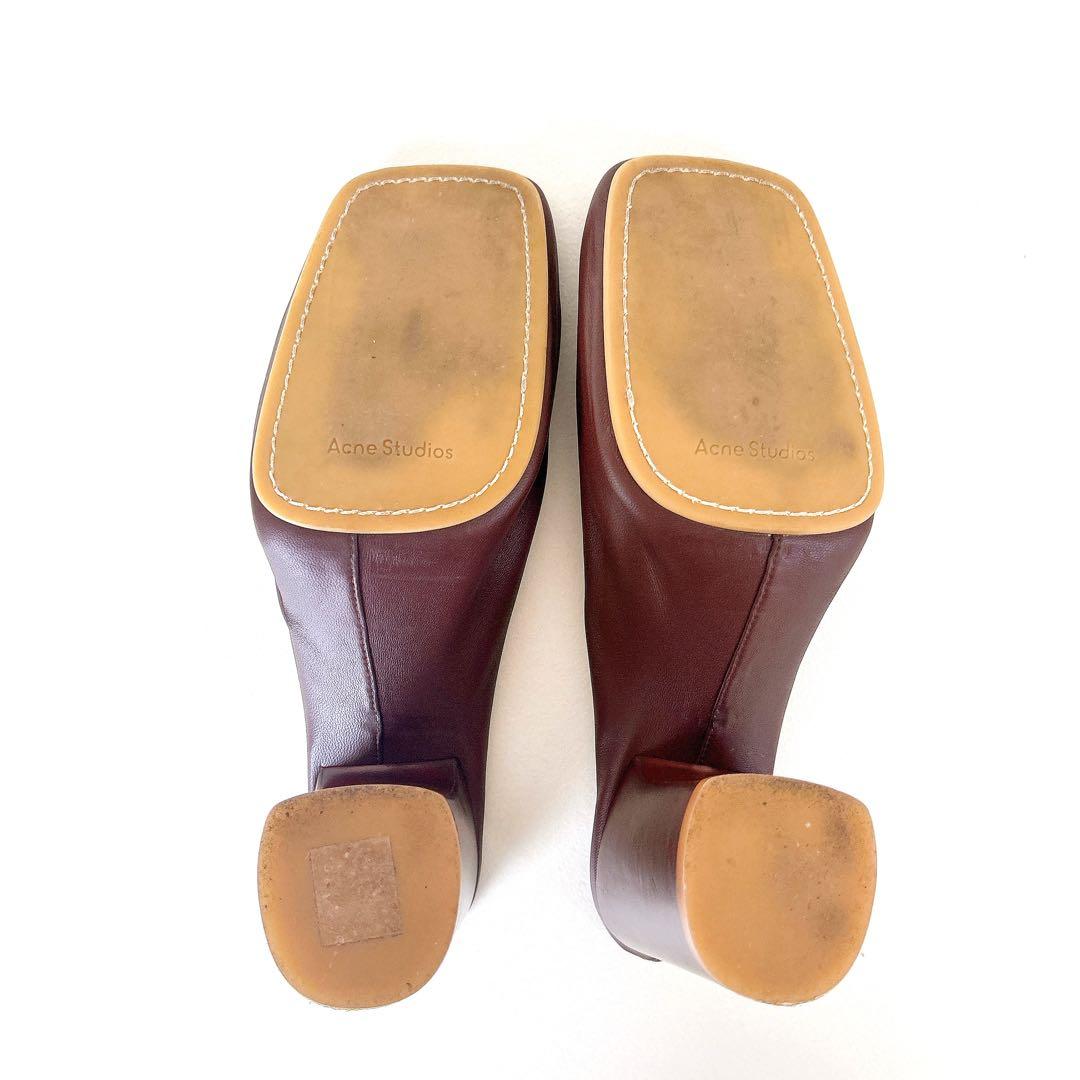 Acne Studios アクネストゥディオズ アクネ レザー ミュール ヒール