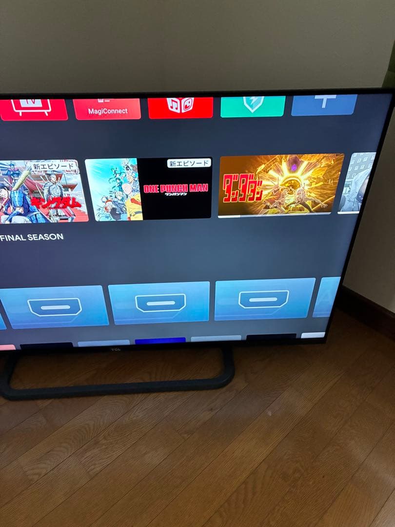 TCL 50V型 4K 液晶テレビ スマートテレビ 50P8S 動画配信アプリ○