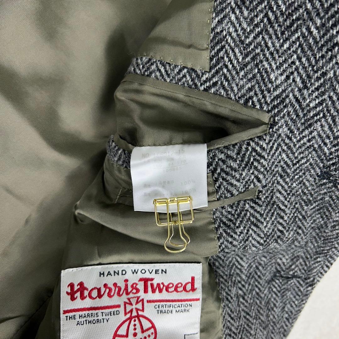 美品☆ハリスツイード オックスフォードクラシック ヘリンボーンジャケット BB5